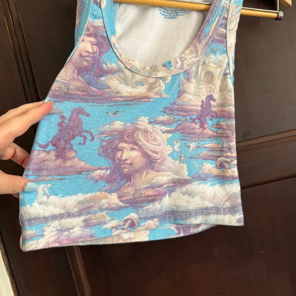 BIG BUD PRESS | Bedroom Cloud Kingdom Print Cropped Tank Top | Extra Small - Picture 3 of 4
